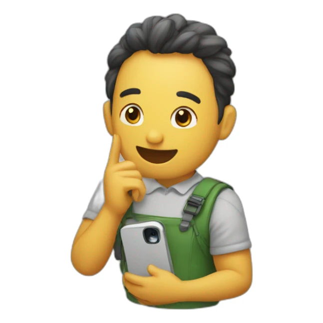 Ruvia hermosa hablando con celular sticker