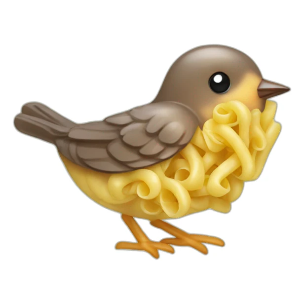 pasta ear baby bird sticker