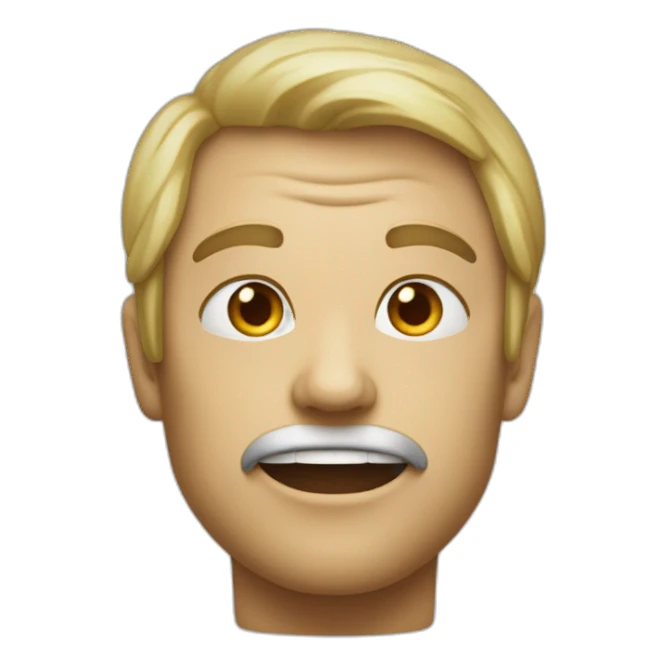 visage hurlant de peur apple sticker