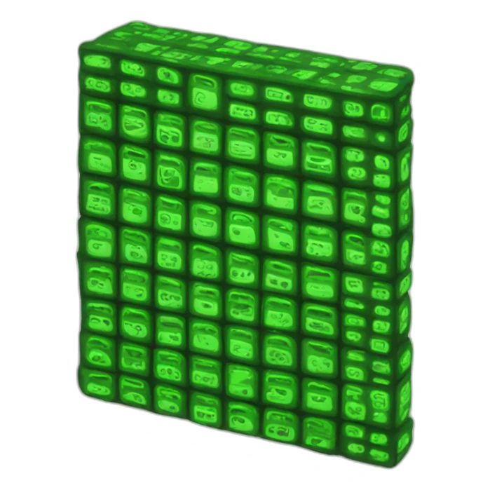 matrix green code sticker