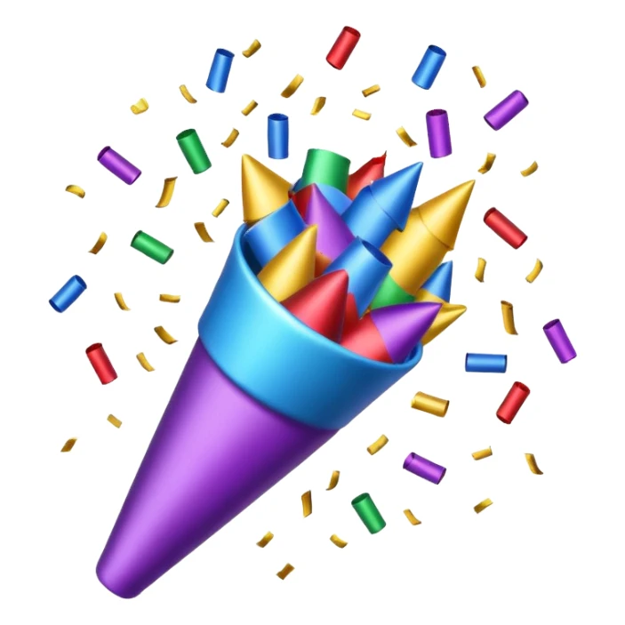 party popper     sticker