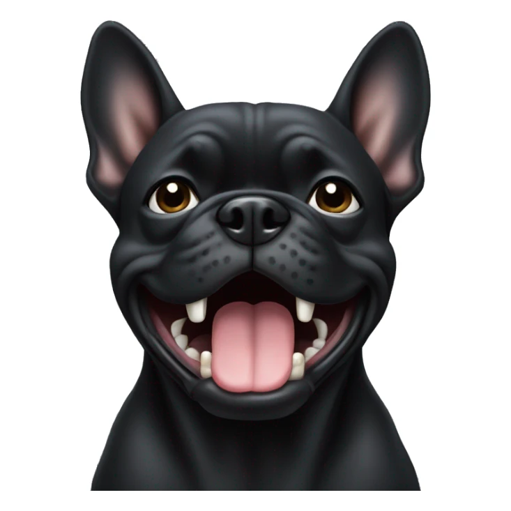 black french buldog cry sticker
