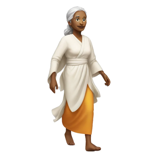 female spirtual guru is walking sticker