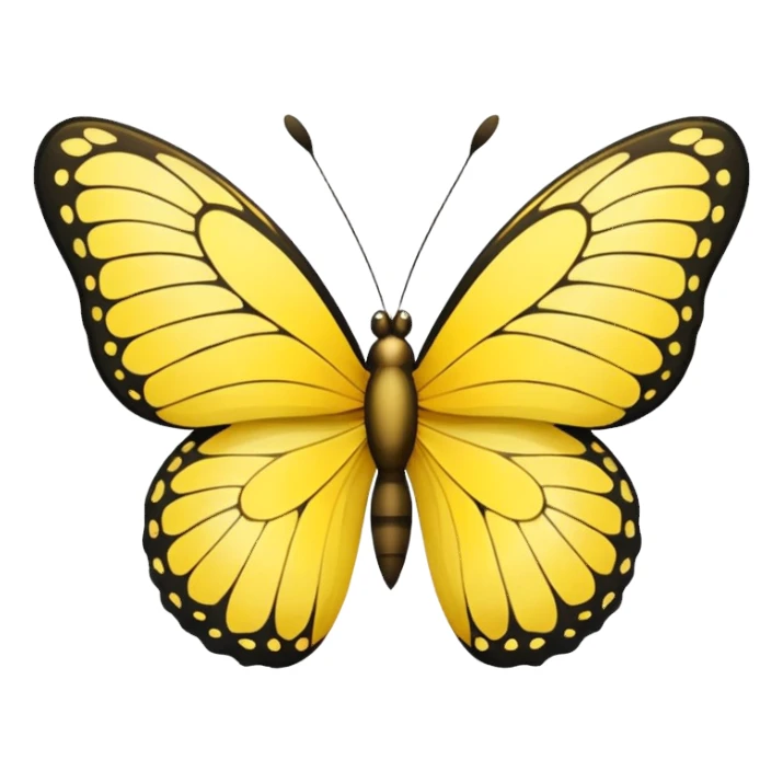 yellow butterfly sticker
