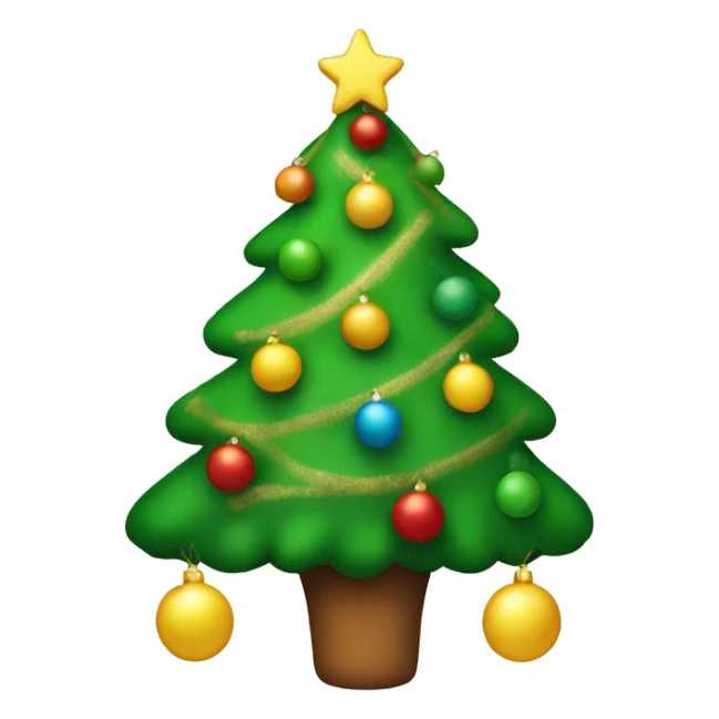 cartoon christmas tree sticker