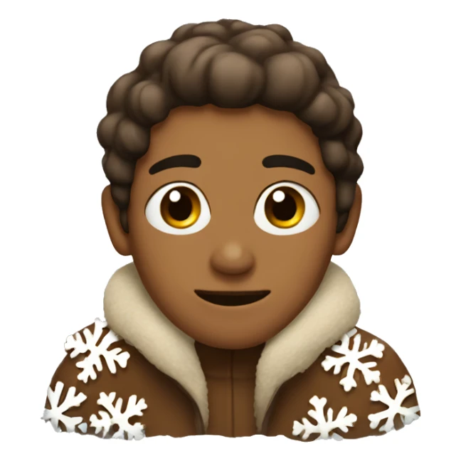 brown snow flakes sticker