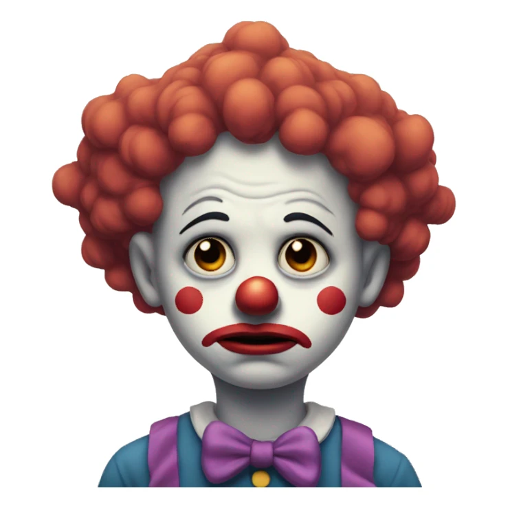 sad clown sticker