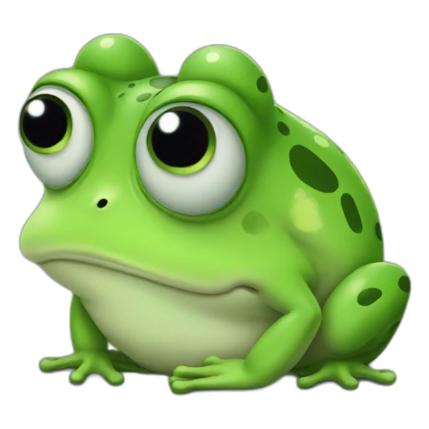 mr frog sad sticker