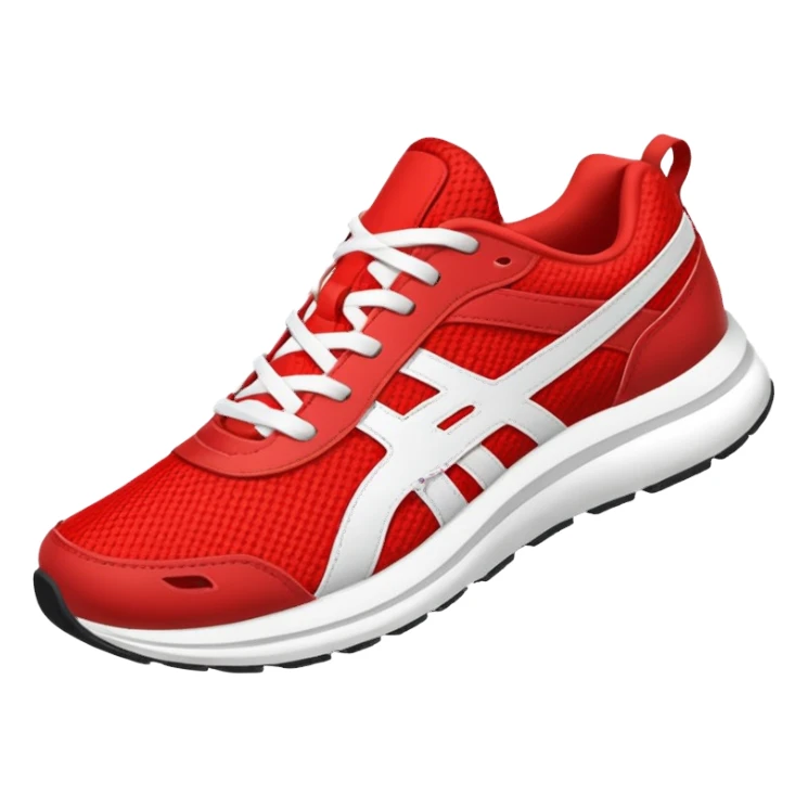 fast shoes, red and white sticker