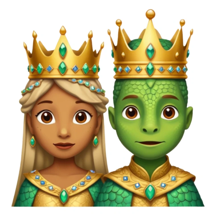 Lizard king and queen sticker