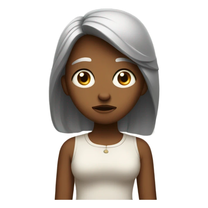 Anxious girl sticker