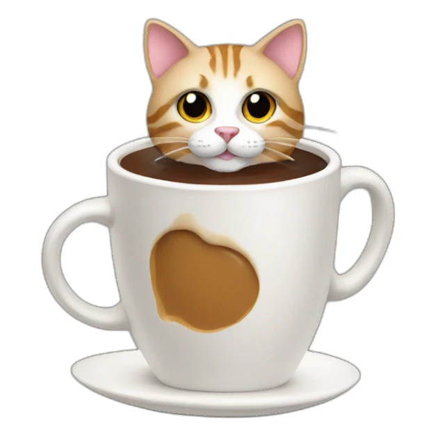 cat coffee sticker