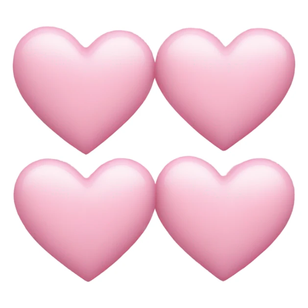 Three light pink hearts  sticker