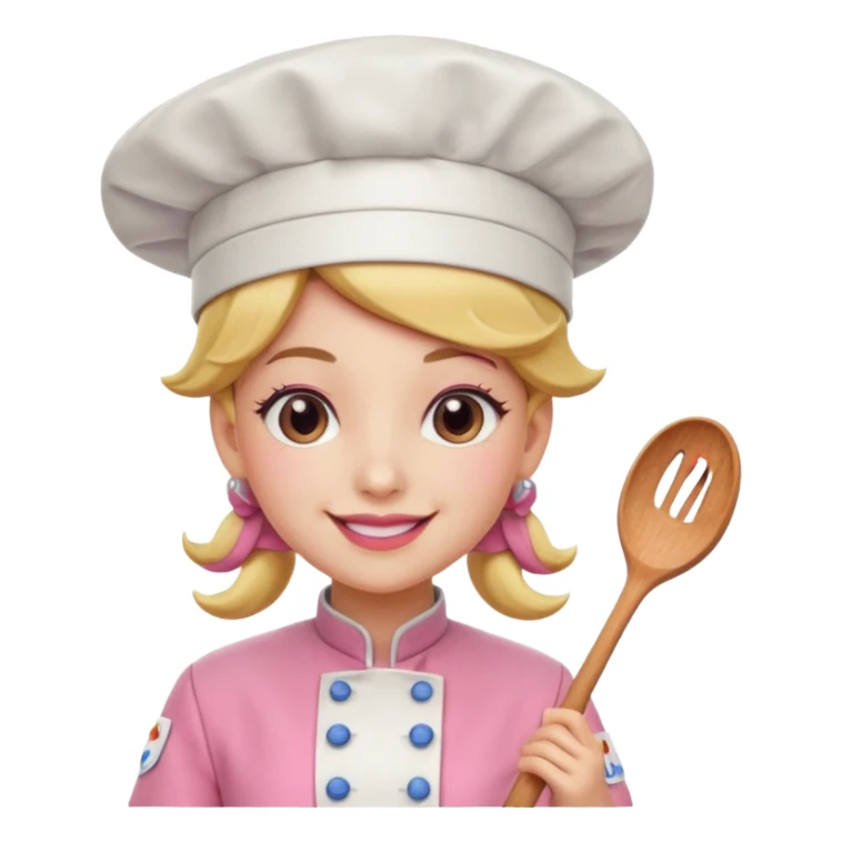 Pink chef princess peach sticker