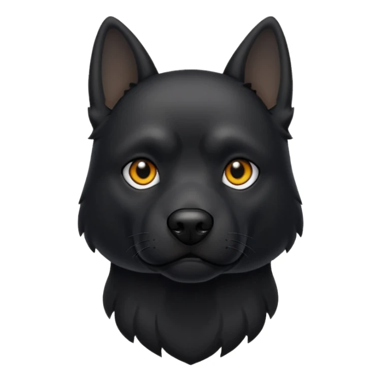 black dog black eyes sticker