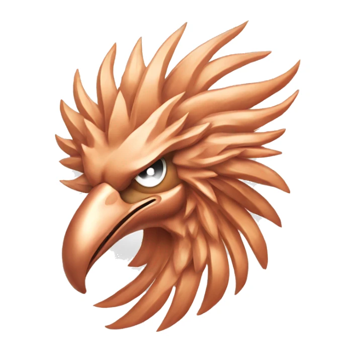 Rose Gold Phoenix Head sticker