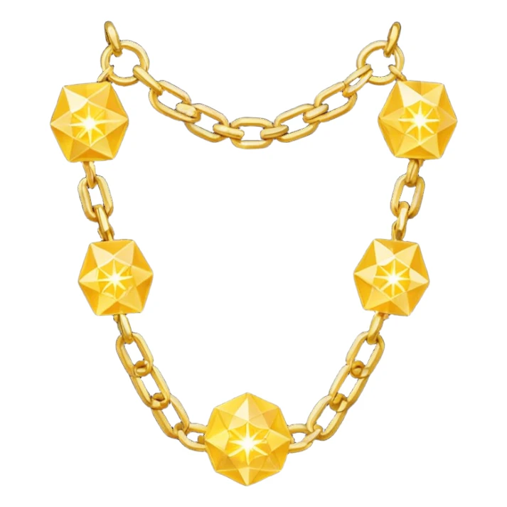fantasy magic heavenly golden chains low poly sticker