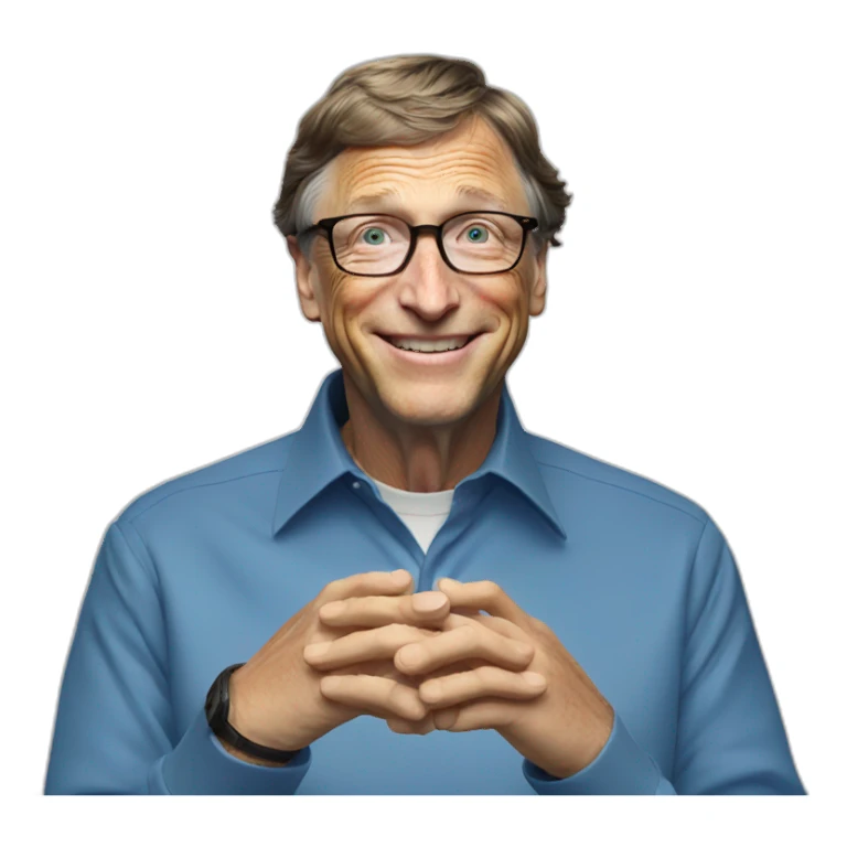 bill gates nice hands sticker