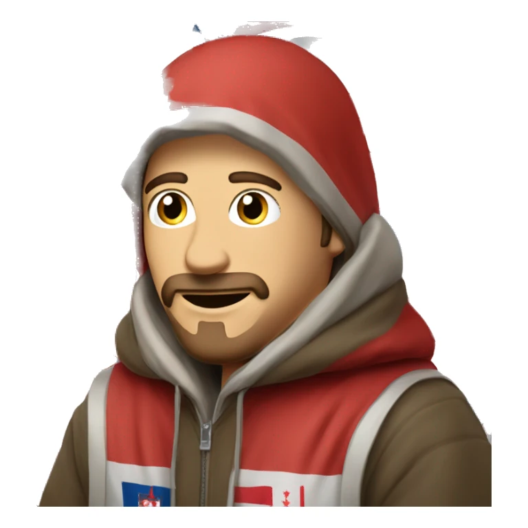 Guy with a czechia themed hodie sticker