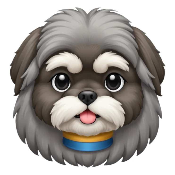 Dark grey shih tzu sticker