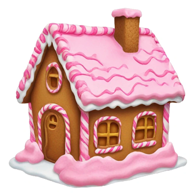 Gingerbread house with pink icing  sticker