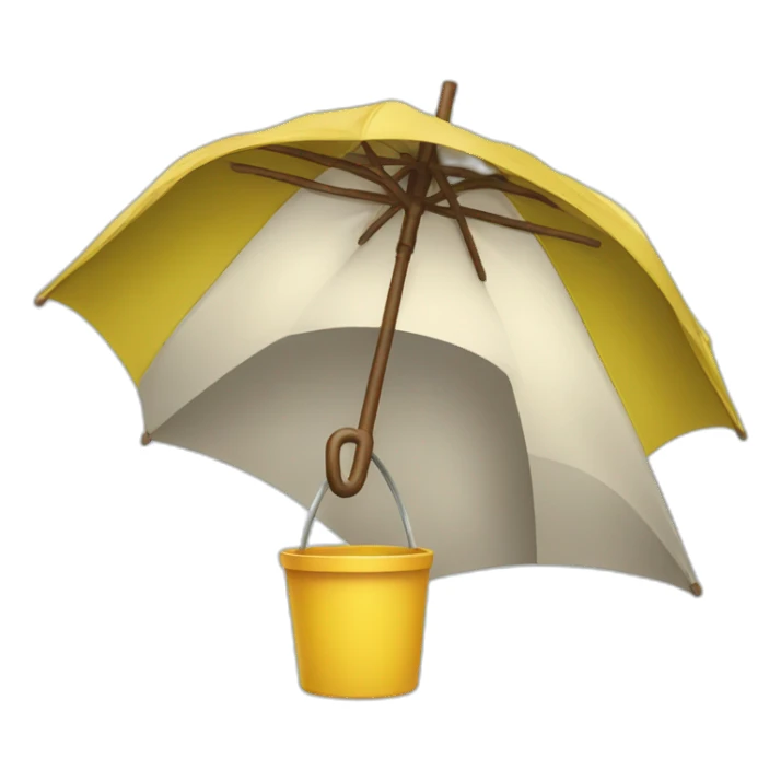 Praia com chuva sticker