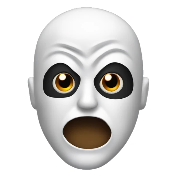 Scary masked man sticker