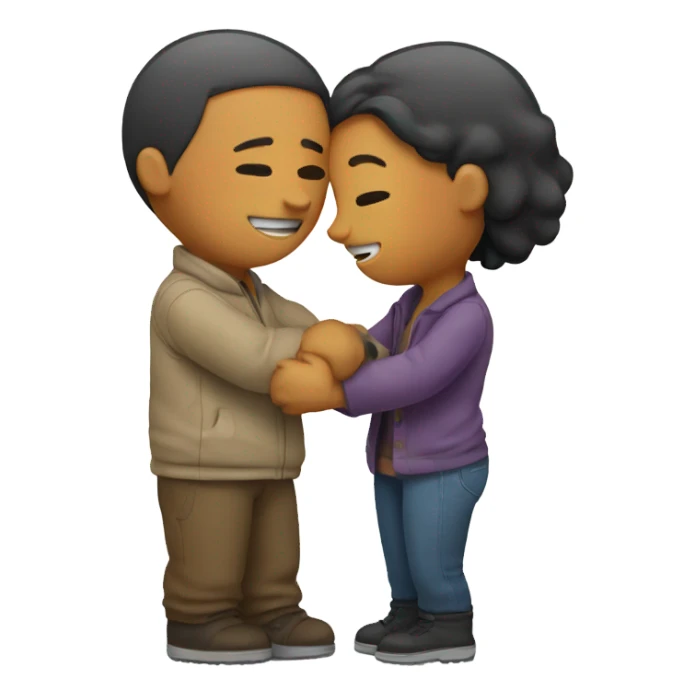 A couple hugging each other sticker