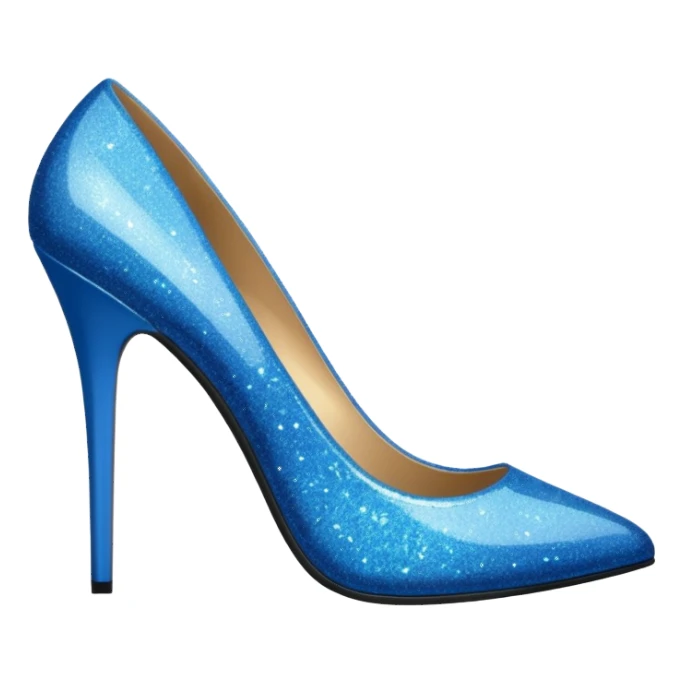 Blue glitter heels sticker