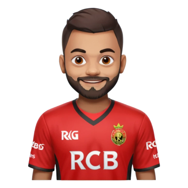 Virat kohli in RCB jersey sticker