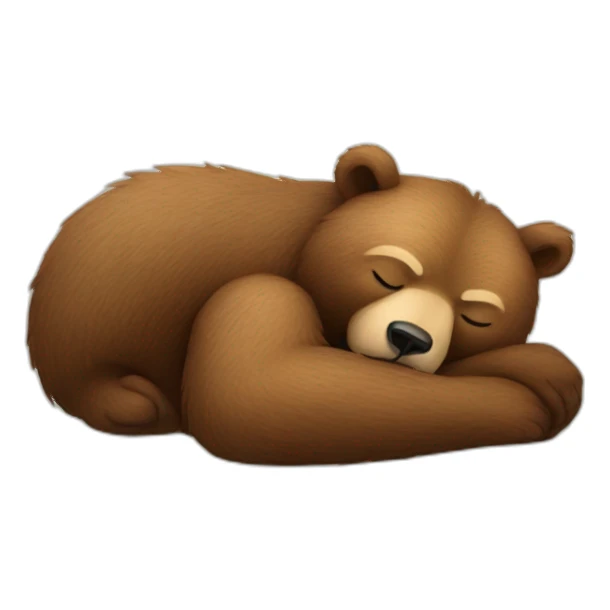 Lazy bear, sleeping bear sticker