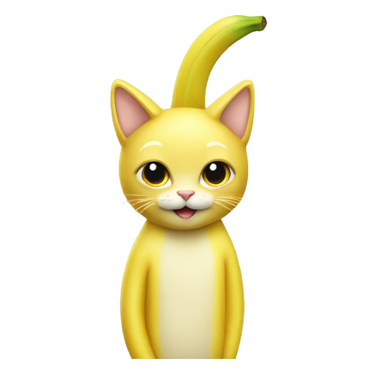 Cat in banana suit  sticker