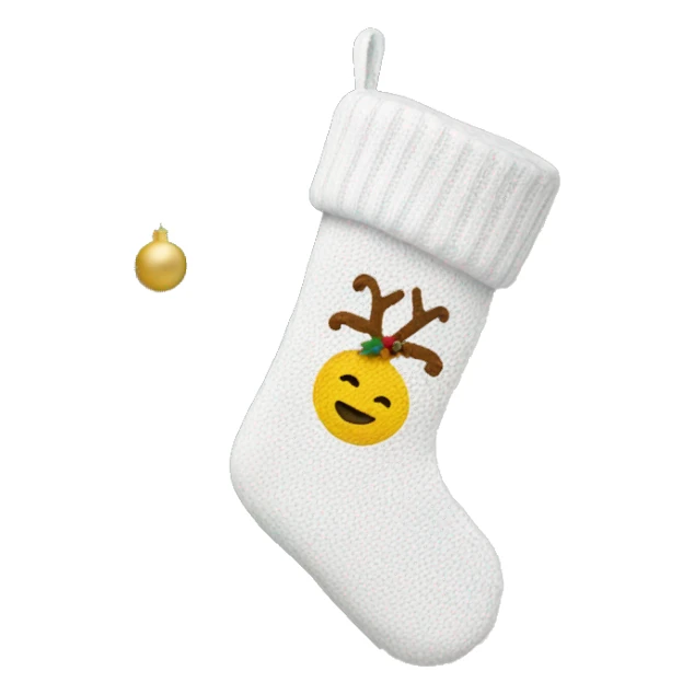 white sweater christmas stocking sticker