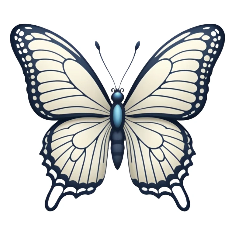 White outline butterfly emoji sticker