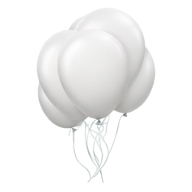 White balloons sticker