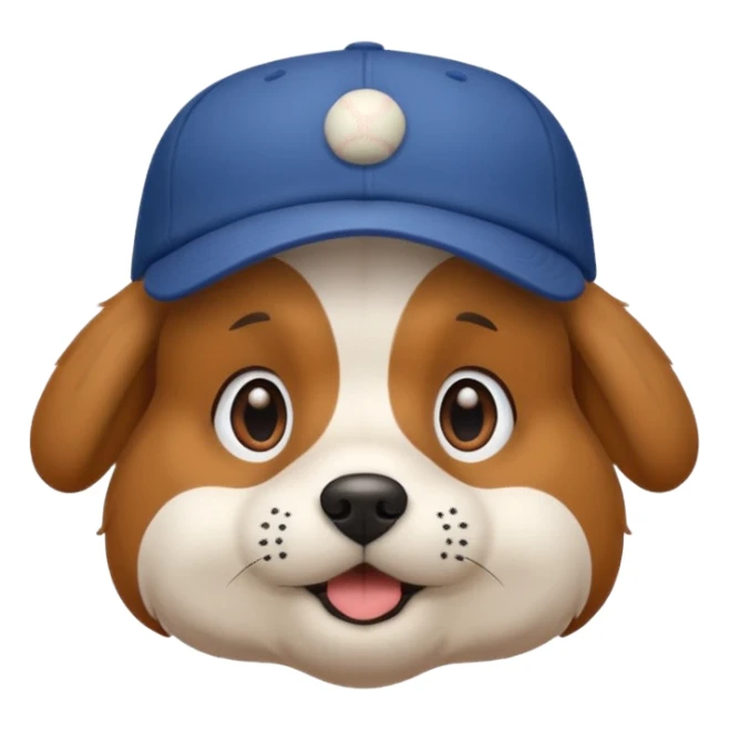 baseball hatted dog sticker