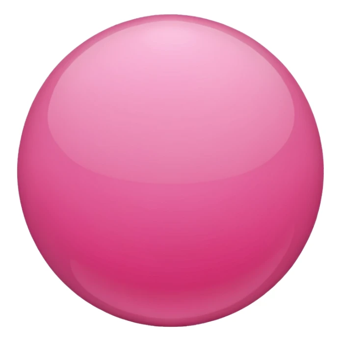 a spherical monochromatic pink  sticker