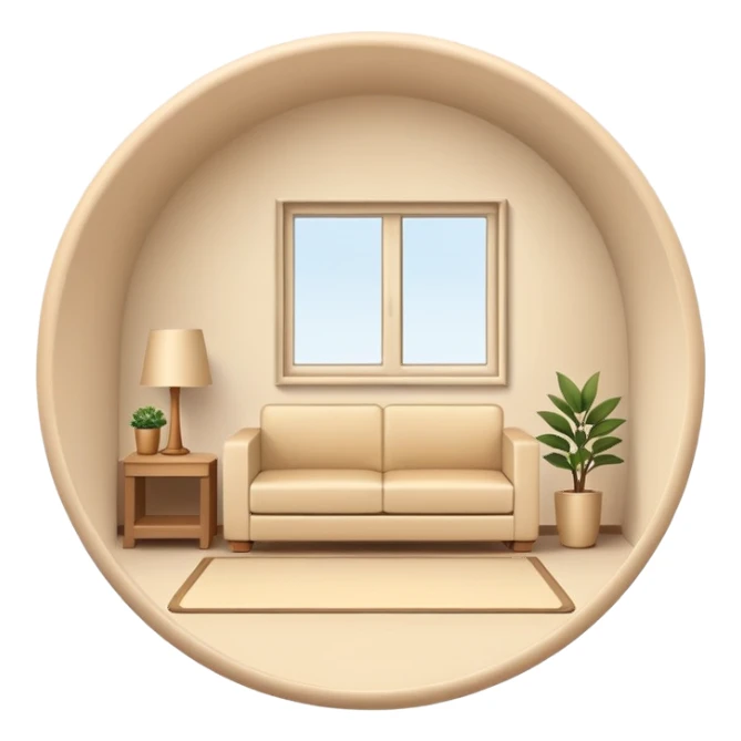Beige interior design sticker