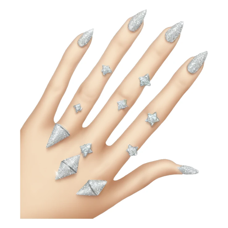 nails with diamonds  sticker
