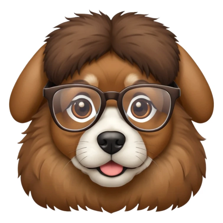 Dog wearing glasses sticker