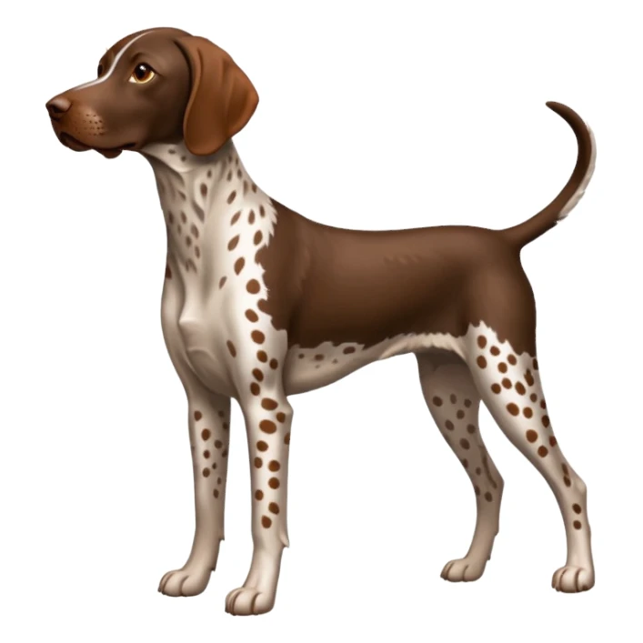 orange spotted german short haired pointer sticker