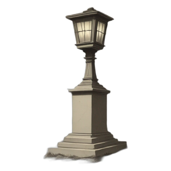 lanterne carree posée sur le sol 18eme siecle sticker