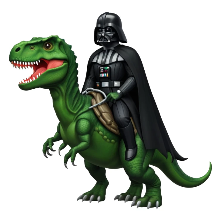 Darth Vader riding trex sticker