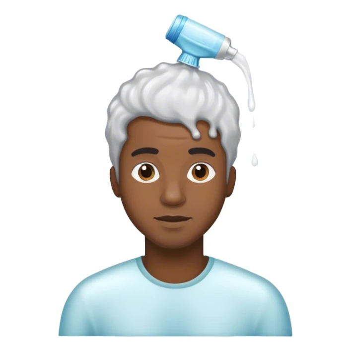 Black guy shampoo on hair sticker
