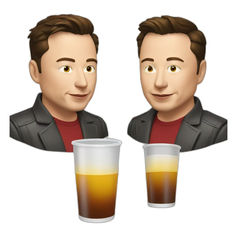 elon musk is drinking  sticker