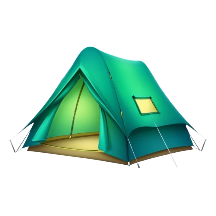 tent under aurora borealis night sky sticker