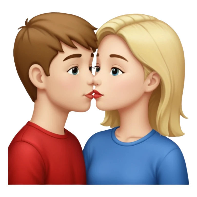 boy and girl making out sticker