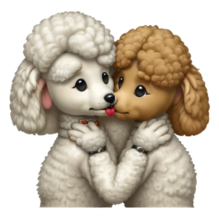 Poodle kisses sticker
