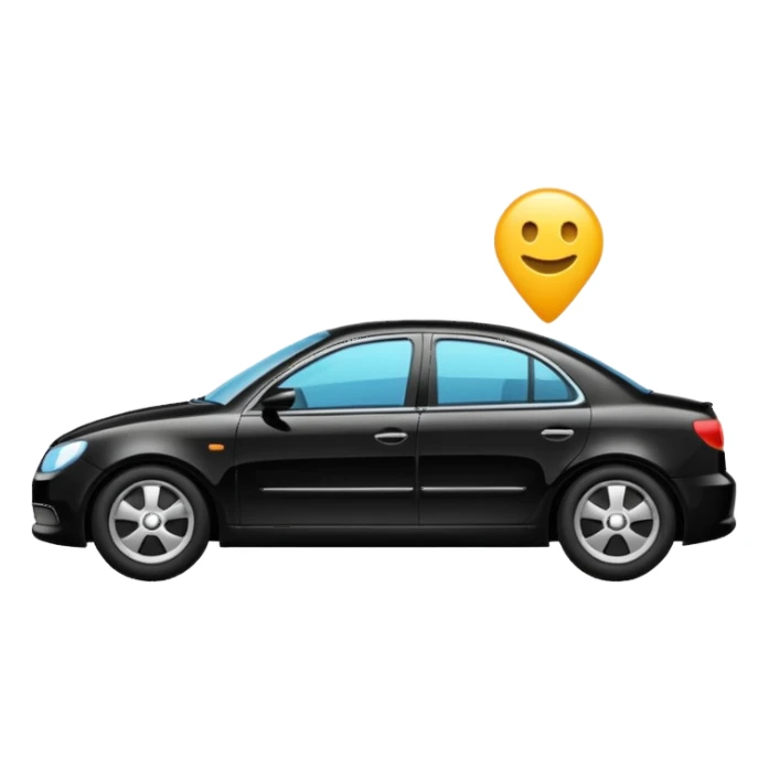 car in middle lane emoji sticker