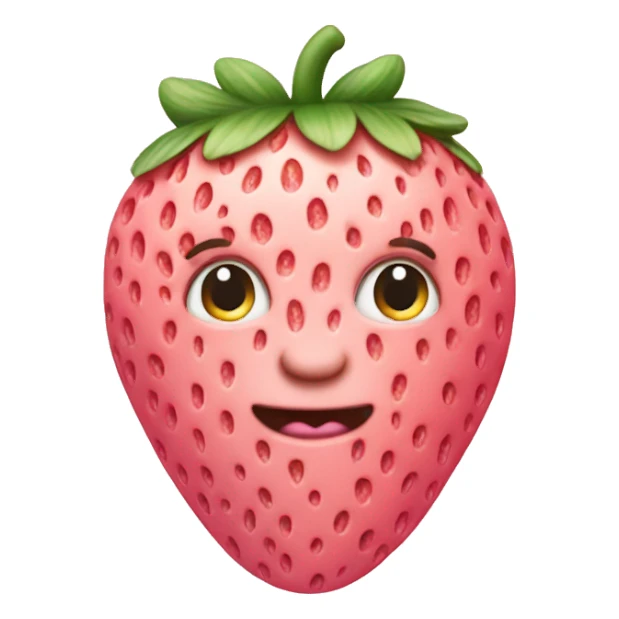 Pastel pink strawberry sticker